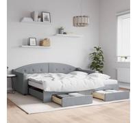 QZZCED Canapé-lit 2 en 1 avec lit gigogne et tiroirs, canapé convertible en double pour salon, meuble multifonction avec rangement et structure solide en bois et métal