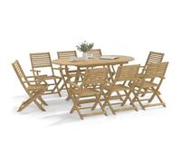 QZZCED Chaises de jardin pliables 6 unités en bois d'acacia massif 54,5 x 61,5 x 86,5 cm pour terrasse et patio avec dossier et accoudoirs - Design à lattes pour éviter