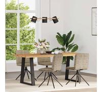 QZZCED Chaises de salle à manger 4 pièces. Gris clair imitation daim Chaises confortables pour la chambre à coucher