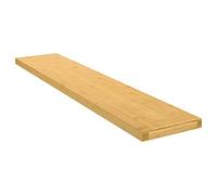 QZZCED Étagère murale en bambou 100 x 20 x 4 cm, étagère flottante décorative avec finition vernie, étagère de rangement pour livres et cadres photos, style rustique