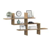 QZZCED Étagère murale en bois d'ingénierie chêne Artisan 124,5 x 18 x 60,5 cm, étagère flottante avec grand espace de rangement, matériau résistant à l'humidité