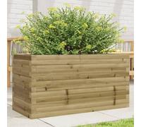 QZZCED Jardinière en bois de pin massif pour extérieur, structure robuste avec traitement sous pression pour la durabilité, fond ouvert pour un drainage optimal, idéal pour les plantes,