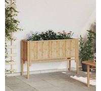 QZZCED Jardinière rectangulaire en bambou pour extérieur, potager surélevé, surface lisse et finition opaque, jardinières résistantes à l'eau pour terrasses et patios, culture de plantes,