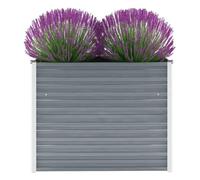 QZZCED Jardinière surélevée en acier galvanisé pour jardin, balcon ou patio, profondeur et largeur pour plantes, légumes, herbes et fleurs, design à fond ouvert pour un meilleur drainage