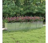 QZZCED Jardinière surélevée en acier galvanisé résistant pour plantes, légumes et herbes, design ouvert pour un meilleur drainage et une meilleure croissance