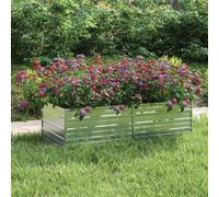 QZZCED Jardinière surélevée en acier galvanisé résistant pour plantes, légumes et herbes, design ouvert pour un meilleur drainage et une meilleure croissance