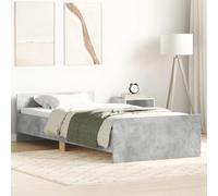 QZZCED Lit en bois d'ingénierie avec tête et étrier fonctionnels, lattes en contreplaqué pour répartition du poids, structure de lit durable et stable