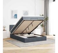 QZZCED Lit ottoman avec matelas à ressorts ensachés et mécanisme hydraulique, surmatelas respirant et grand rangement, tissu en velours doux, base lit