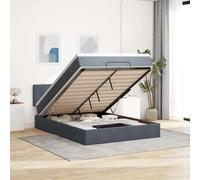 QZZCED Lit ottoman avec matelas à ressorts ensachés et mécanisme hydraulique, surmatelas respirant, grand rangement, tissu en velours doux, support