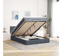 QZZCED Lit ottoman avec matelas à ressorts ensachés et mécanisme hydraulique, surmatelas respirant, grand rangement, tissu en velours doux, base lit