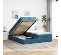 QZZCED Lit ottoman avec matelas à ressorts ensachés et rangement, base de lit avec mécanisme hydraulique et protège-matelas respirant, tissu en velours doux, 2 pièces