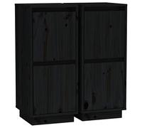 QZZCED Lot de 2 buffets de salon, armoire, buffet, 31,5 x 34 x 75 cm, en pin massif, convient pour salon, cuisine