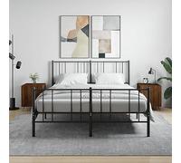 QZZCED Lot de 2 tables de chevet aspect chêne marron pour chambre à coucher, tables de chevet pour pièces à vivre, 40 x 40 x 50 cm, matériau dérivé du bois