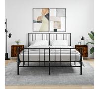 QZZCED Lot de 2 tables de chevet en chêne fumé Commodes de chevet pour pièces à vivre 40 x 30 x 50 cm Matériau dérivé du bois