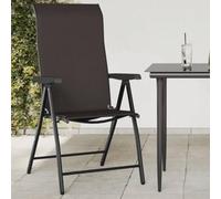 QZZCED Lot de 4 chaises de jardin pliantes en rotin synthétique noir café pour extérieur, hauteur réglable et design confortable, dossier accoudoir, matériau durable, léger, facile