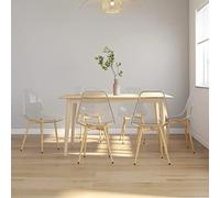 QZZCED Lot de 6 chaises de salle à manger transparentes avec siège et pieds en métal, design ergonomique et stable