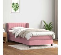 QZZCED Matelas à ressorts ensachés avec protège-matelas et tête réglable, lit avec sommier à lattes pour un soutien optimal et un confort, surface en velours doux et respirant,