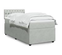 QZZCED Matelas à ressorts ensachés avec surmatelas et sommier à lattes, tissu en velours doux, support personnalisé et respirant pour un maximum de confort et de relaxation nocturne