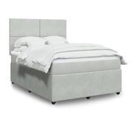 QZZCED Matelas à ressorts ensachés avec tête réglable et protège-matelas respirant, tissu en velours doux, support individuel et lattes en bois pour un maximum de confort