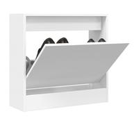 QZZCED Meuble à chaussures compact avec tiroir rabattable, étagère pour chaussures en bois contreplaqué résistant à l'humidité, meuble de rangement fin pour espaces réduits tels que