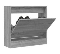 QZZCED Meuble à chaussures étroit avec tiroir rabattable en bois contreplaqué résistant à l'humidité | Étagère pour rangement compact dans l'entrée, le couloir ou le vestiaire | Surface