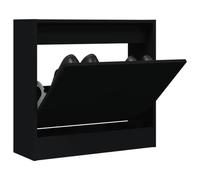 QZZCED Meuble à chaussures étroit avec tiroir rabattable en bois contreplaqué résistant à l'humidité, étagère compacte pour rangement de chaussures dans des espaces réduits comme entrée