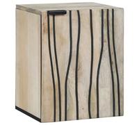 QZZCED Meuble de lavabo avec étagère marron et noir, 38 x 33,5 x 48 cm, armoire de salle de bain murale avec finition opaque texturée résistante à l'humidité, design minimaliste
