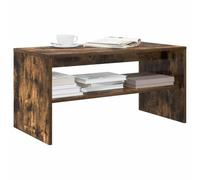 QZZCED Meuble TV en bois d'ingénierie chêne fumé Meuble TV multifonction avec étagère, table basse moderne pour salon 80 x 40 x 40 cm