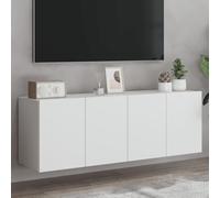 QZZCED Meuble TV mural 2 unités blanc Meuble TV moderne avec rangement spacieux et design à accrocher au mur 60 x 30 x 41 cm