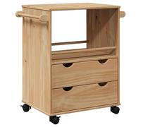 QZZCED OTTA Desserte de cuisine en pin massif 59 x 45 x 80 cm