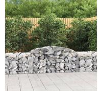 QZZCED Paniers de gabion décoratifs pour jardin, barrière sonore et mur de soutènement en pierre, fabriqués en fer galvanisé durable avec fil de 3,5 mm