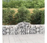 QZZCED Paniers de gabion décoratifs pour jardin, barrière sonore et mur de soutènement en pierre, fabriqués en fer galvanisé de 3,5 mm, avec crochets renforcés