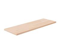 QZZCED Plateau d'étagère en bois massif de chêne non traité 60 x 20 x 1,5 cm pour rangement supplémentaire et affichage - Remplacement idéal pour étagères usées - Matériau naturel