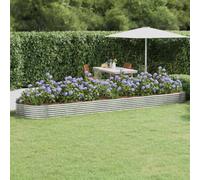 QZZCED Pot de jardin surélevé en acier galvanisé avec revêtement anti-corrosion, grand espace pour plantes, légumes et herbes, structure robuste pour extérieur sur balcon