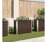 QZZCED Pot surélevé en acier galvanisé pour extérieur, jardinière profonde sans fond pour un bon drainage des plantes, légumes et herbes, idéal pour patio, jardin ou balcon,