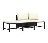 QZZCED Salon de jardin modulaire avec structure en acier et rotin PE, coussins rembourrés et housses déhoussables pour extérieur