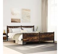 QZZCED Structure de lit classique en acier avec tête et étrier, design élégant et intemporel, base avec lattes métalliques pour soutien et respirabilité, espace inclus