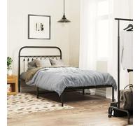 QZZCED Structure de lit métallique avec tête de lit, base à lattes en acier et espace de rangement inférieur, support stable pour matelas (non inclus), design élégant