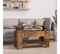 QZZCED Table basse en chêne fumé Table d'appoint pour chambre à coucher 101 x 49 x 52 cm Matériau du bois