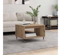 QZZCED Table basse industrielle rectangulaire 60 x 50 x 40 cm avec surface en bois et pieds en fer massif pour salon moderne, meuble urbain avec rangement et style loft