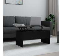 QZZCED Table basse moderne avec rangement caché et design relevable, bois contreplaqué résistant à l'humidité, surface réglable pour écrire et lire, table de salon