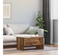 QZZCED Table basse rectangulaire minimaliste avec rangement caché et couvercle rabattable, finition mate, bois moderne, design compact et fonctionnel