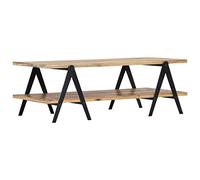 QZZCED Table d'appoint pour le salon, table basse 115 x 60 x 40 cm, bois massif manguier, pour salon, chambre à coucher, bureau