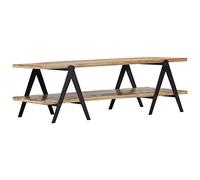 QZZCED Table d'appoint pour salon, table basse, 115 x 60 x 40 cm, en bois massif recyclé pour salon, chambre à coucher, bureau