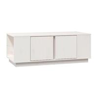 QZZCED Table d'appoint pour salon, table basse, blanche, 110 x 50 x 40 cm, en bois de pin massif, pour bureau, cuisine, bureau