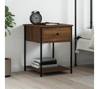 QZZCED Table de chevet aspect chêne marron - Table de chevet pour chambre à coucher - Pour pièces à vivre - 44 x 45 x 58 cm