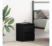 QZZCED Table de chevet avec tiroirs en chêne noir - Table de chevet pour pièces à vivre - 30 x 30 x 40 cm