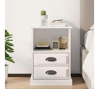 QZZCED Table de chevet, blanc brillant, tables de chevet, tables de chevet, pour chambre à coucher, pièces à vivre, 43 x 36 x 60 cm