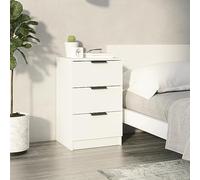 QZZCED Table de chevet blanche - Table de chevet pour pièces à vivre - 40 x 36 x 65 cm