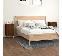 QZZCED Table de chevet moderne avec 2 compartiments et porte, étagère en bois contreplaqué résistant à l'humidité pour organiser des livres et des télécommandes, meuble auxiliaire